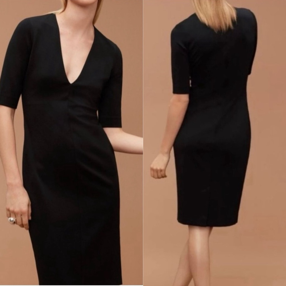 Aritizia Babaton Leon Dress V Neck 3/4 Sleeves - 4